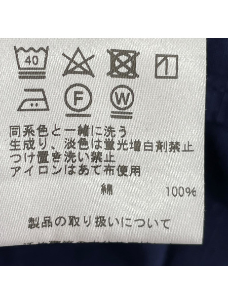 East Harbour Surplus S/Sリップストップシャツ 46 ネイビー