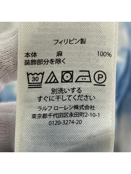 POLO RALPH LAUREN 長袖シャツ リネン マダラ模様