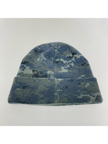 Supreme ニットキャップ 17AW Digi Camo Beanie 青グレー