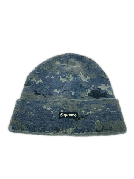 Supreme ニットキャップ 17AW Digi Camo Beanie 青グレー