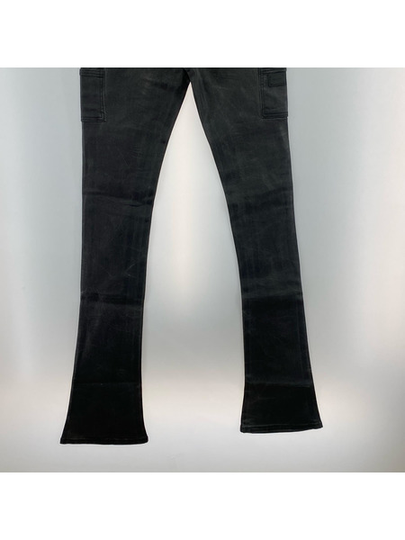 デニム・ジーンズ GUAPI ブラックデニムパンツ コーティング