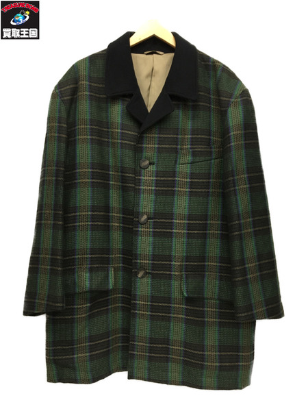 CELINE　メンズラグ衣料 チェック柄 ウールコート