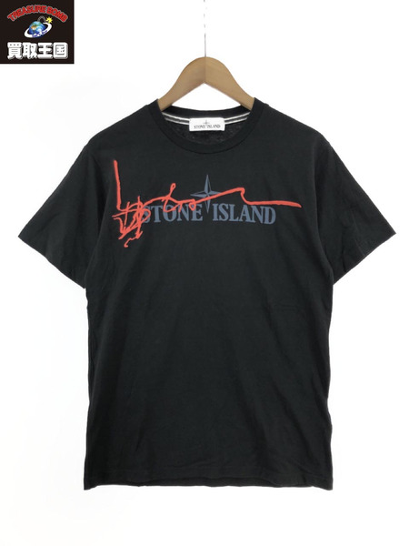 STONE ISLAND 22ss INK TWO MEN'S T-SHIRT (S) 黒[値下]