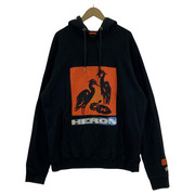 Heron Preston　プリント　オーバーサイズ　パーカー　BLK