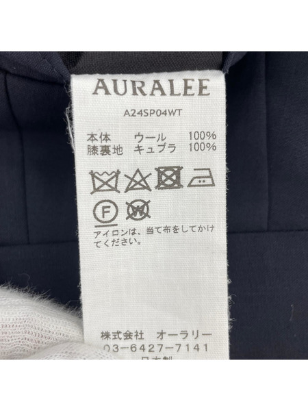 AURALEE パンツ SUPER FINE TROPICAL WOOL SLACKS  NVY 4