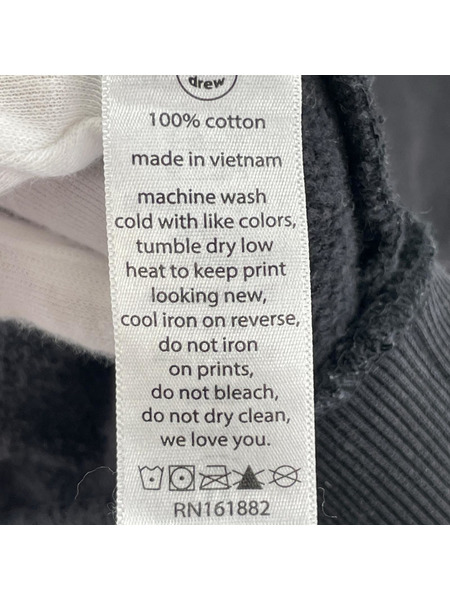 drew house パーカー ハートデザイン ブラック XL