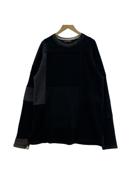 LONG JOURNEY NASH SWEATER パッチワークリメイクスウェット XS 黒