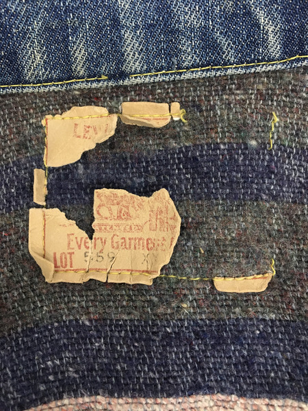 Levi's デニムジャケット 60s 559XX 3rd ギャラ入り ブランケット 17刻印 均等V
