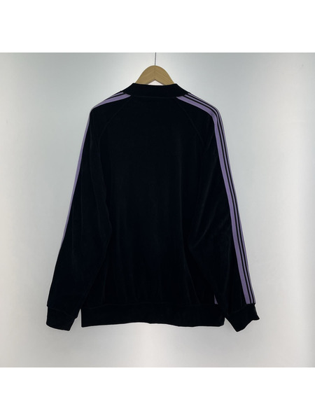 Needles R.C. Track Jacket - C/PE Velour XL ブラック×パープル[値下]