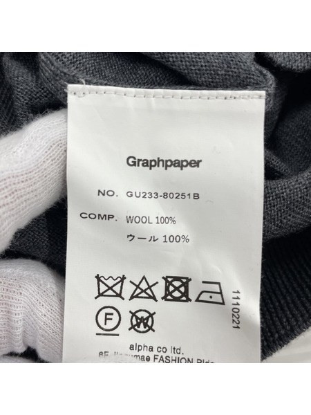 Graphpaper High Gauge High Neck Knit クルーネックニット F グレー