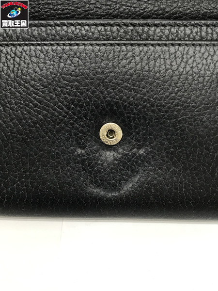 GUCCI 長財布 インターロッキングG　レザー長財布 黒