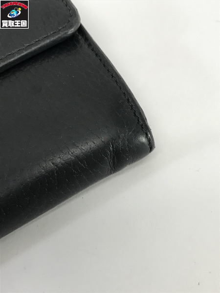 GUCCI 長財布 インターロッキングG　レザー長財布 黒