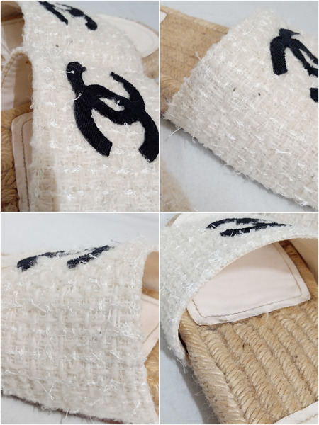 CHANEL  ココマーク サンダル ツイード[値下]