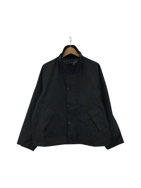 Barbour TRANSPORT ワックス コットンショートブルゾン 黒 (36)