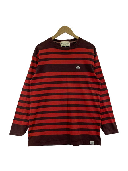 GENERAL RESEARCH 長袖Tシャツ・カットソー ボーダー 840 茶赤