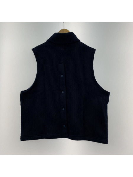 Engineered Garments/23AW/High Mock Knit Vest/M/ネイビー