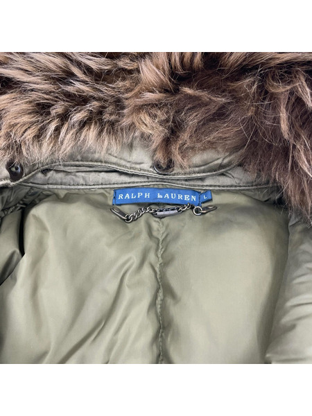 POLO RALPH LAUREN ダウンベスト 90s スエード切替ダウンベスト カーキ