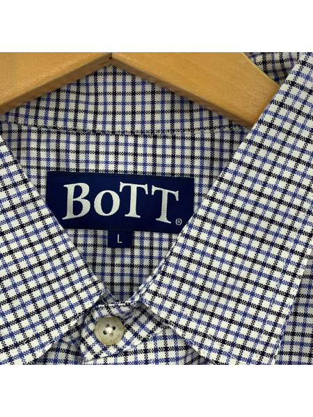 BoTT 半袖シャツ Plaid S/S Shirt L 青 253BoTT40
