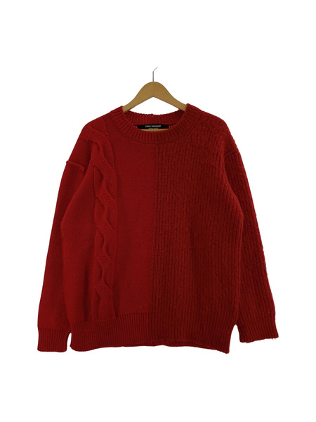 JUNYA WATANABE COMME des GARCONS/切替ニット/RED