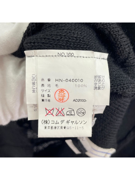 COMME des GARCONS ニット・セーター HOMME 田中オム AD2000 切リ替エニット ブラック