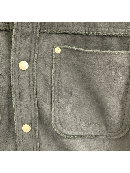 Supreme 長袖シャツ 25FW faux suede snap shirt 中古