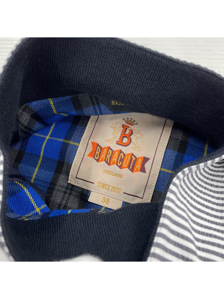 BARACUTA シアサッカー ハリントンジャケット 38 ストライプ