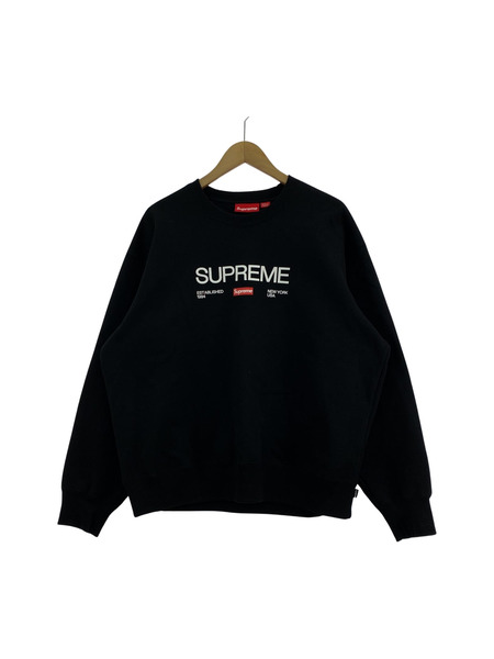 Supreme 24SS Established Crewneck ロゴスウェット M 黒 WEEK10[値下]