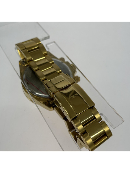 TECHNOS/クォーツ腕時計/アナログ/ステンレス/ゴールド/T4684