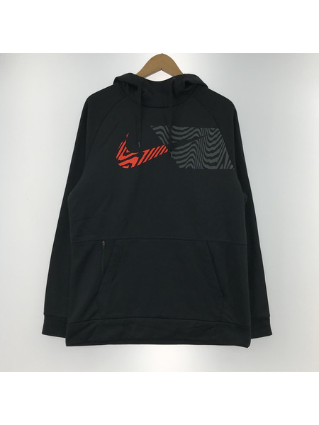 NIKE L/S THERMA スウェットプルパーカ ブラック L[値下]