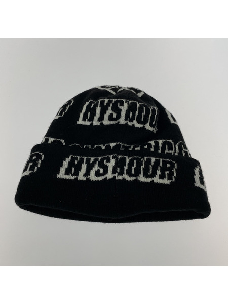 HYSTERIC GLAMOUR POST柄ニットキャップ 黒