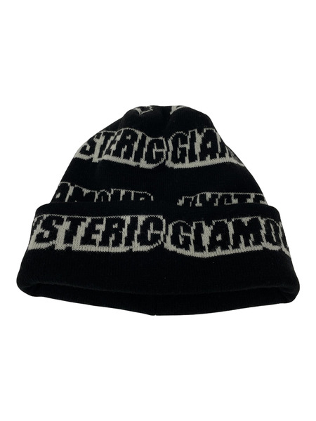 HYSTERIC GLAMOUR POST柄ニットキャップ 黒