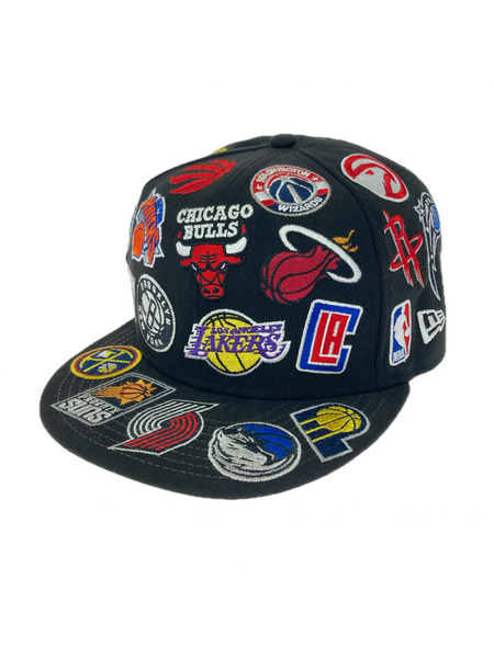 NEW ERA キャップ NBA ALL OVER LOGO 刺繍キャップ