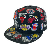 NEW ERA キャップ NBA ALL OVER LOGO 刺繍キャップ