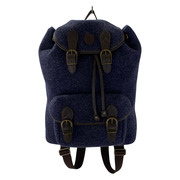 Aquascutum リュックサック・バックパック イタリア製 フェルト ダブルベルトリュック 紺