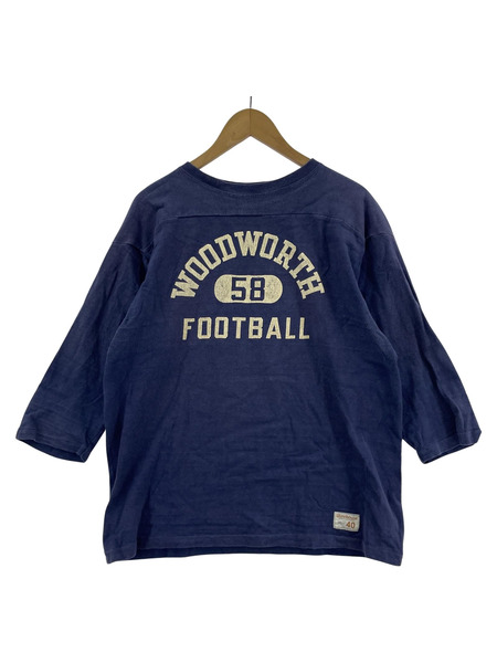 WAREHOUSE WOODWORTH フットボールTEE 青