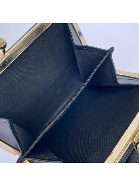 Paul Smith コンパクトウォレット マーケトリーバニー ガマ口2ツ折リ財布黒[値下]