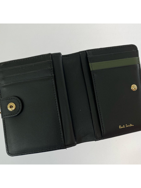 Paul Smith コンパクトウォレット マーケトリーバニー ガマ口2ツ折リ財布黒[値下]