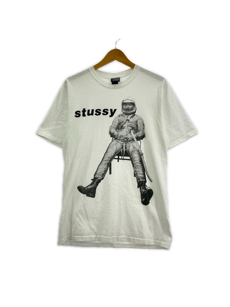 STUSSY 半袖Tシャツ・カットソー astronaut tee 白