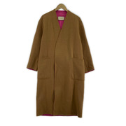 UNITED ARROWS ジャケット リバーバイカラーコート 茶 ピンク(36)