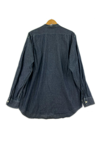 Engineered Garments 長袖シャツ バンドカラー 3P ネイビー M