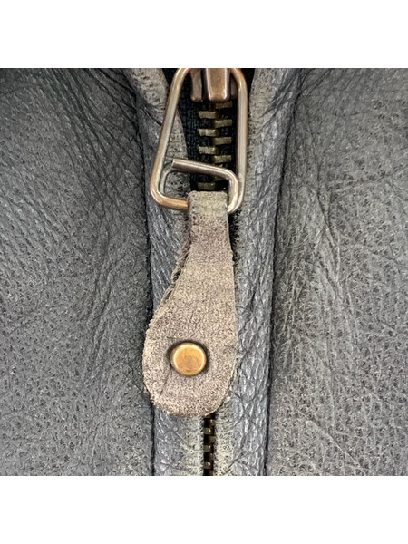 adidas レザージャケット レザージャケット(L) ブラック