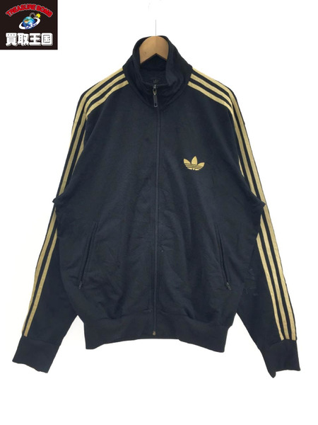 00s adidas トラックジャケット(L) ブラック×ゴールド[値下]