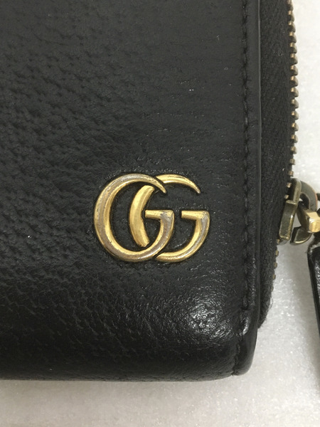 GUCCI グッチ GGマーモント ラウンドファスナー長財布