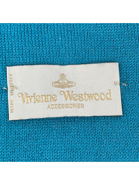 Vivienne Westwood デビル柄 マフラー 青