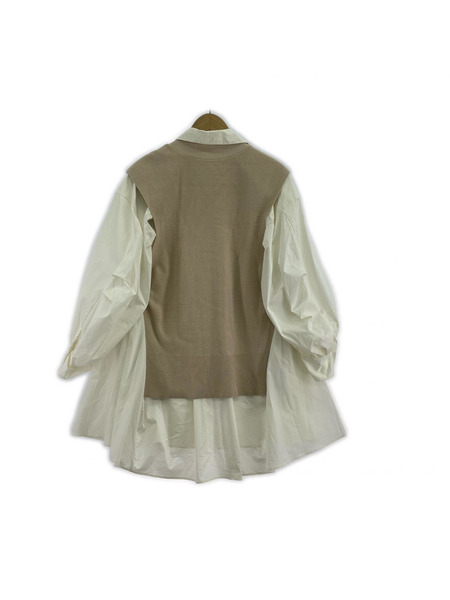 snidel 長袖ワンピース ベストレイヤードミニワンピース