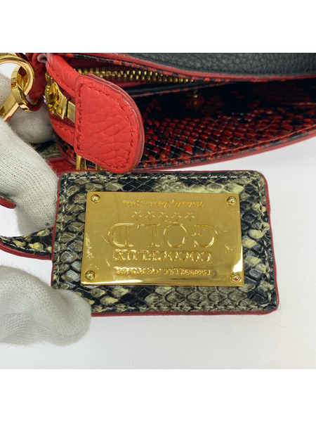 ハンドバッグ COCOCELUX GOLD/BLK/RED