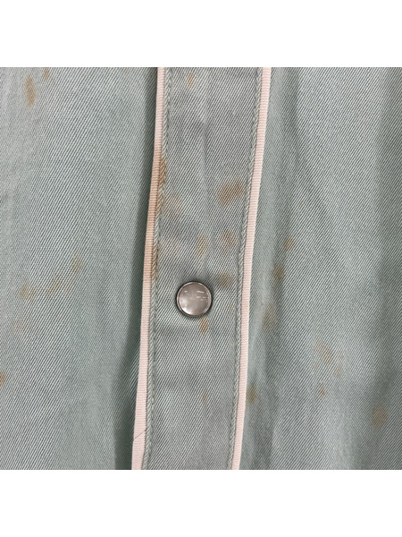 OLD・VINTAGE 長袖シャツ H BAR C 50s レーヨン ウエスタンシャツ GRN