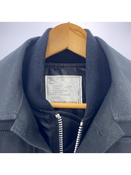 WTAPS ブルゾン・ジャンパー ×sacai Cotton Back Satin Nylon Twill 黒[値下]