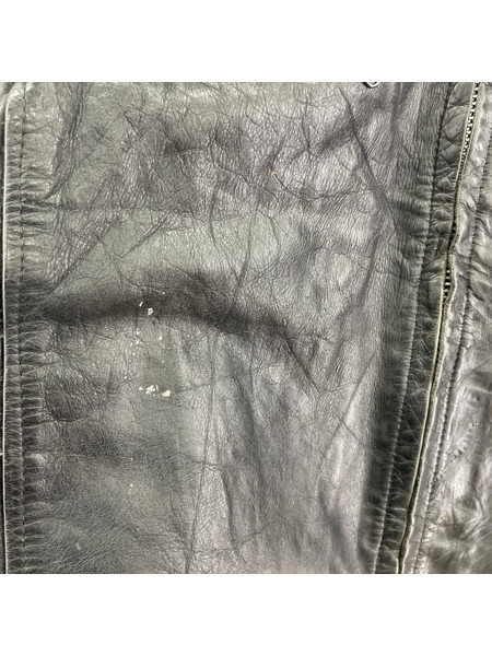 OLD・VINTAGE レザージャケット 70s Sears The Leather Shop シングル (38)