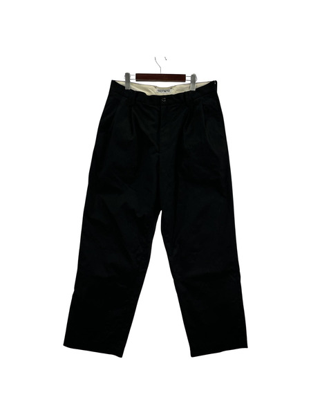 WACKO MARIA/OUBLE PLEATED CHINO TROUSERS/XXL/BLK